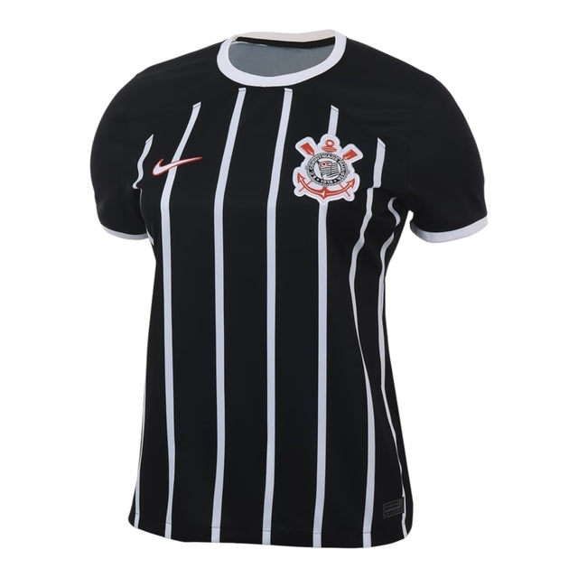 Camisa Corinthians II 23/24 -  Nike Feminina - Preta com listras brancas
