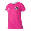 Camisa Santos Edição especial Outubro Rosa 23/24 -  Umbro Feminina - Rosa com detalhes em branco