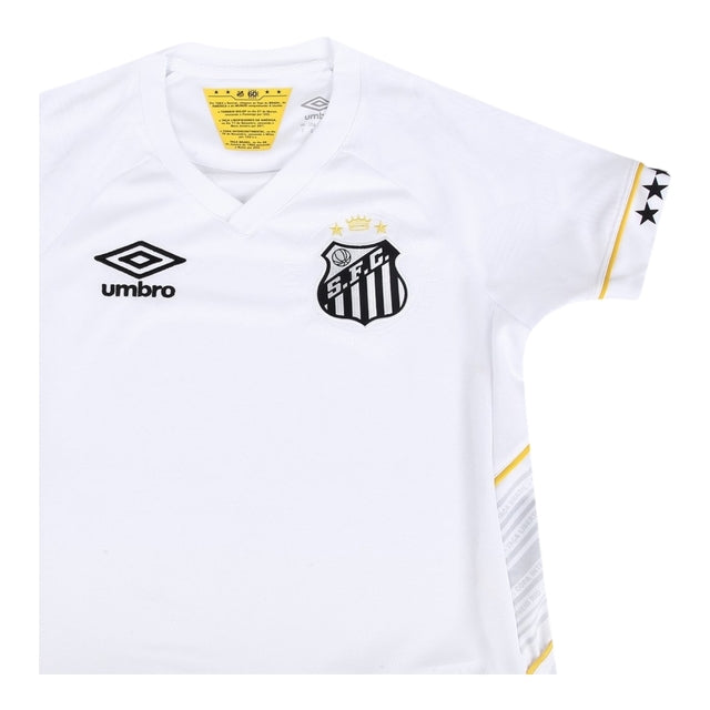 Camisa Santos I 23/24 -  Umbro Feminina - Branca com detalhes em amarelo