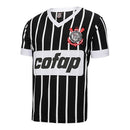 Camisa Retrô Corinthians 1983 - Masculina - Preta com listras brancas