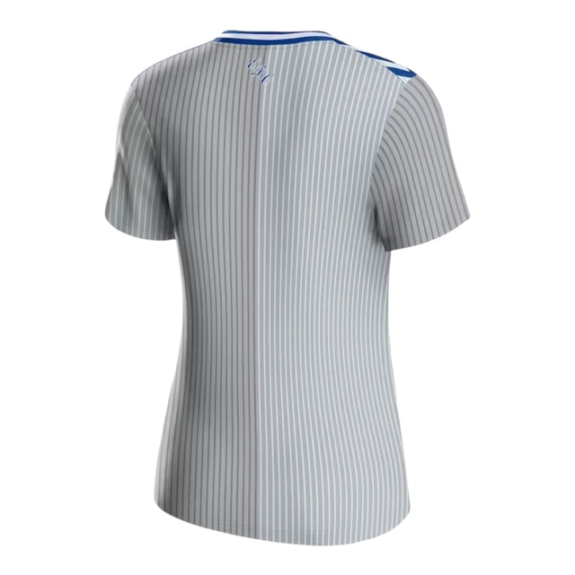 Camisa Everton III 23/24 -  Hummel Feminina - Cinza com detalhes em azul
