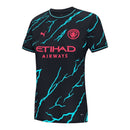 Camisa Manchester City III 23/24 -  Puma Feminina - Azul com detalhes em rosa