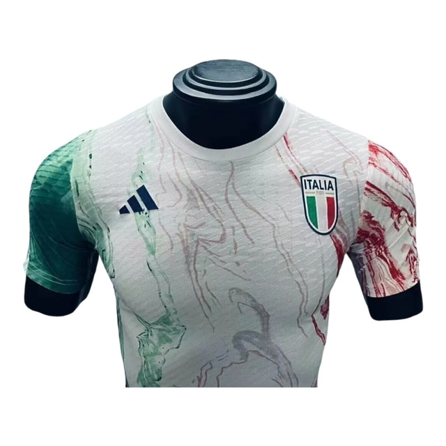 Camisa Seleção Itália Treino 24/25 - Jogador Adidas Masculina - Branca com detalhes em verde e vermelho