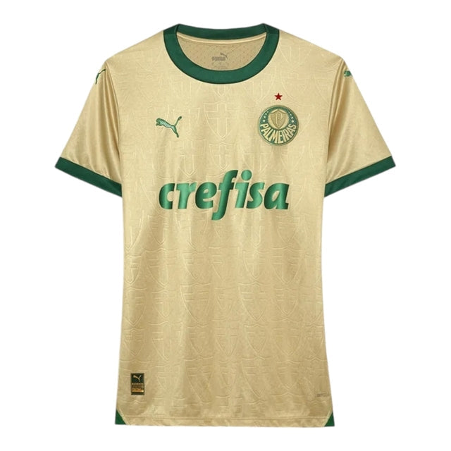 Camisa Palmeiras III 24/25 -  Puma Feminina - Dourada com detalhes em verde