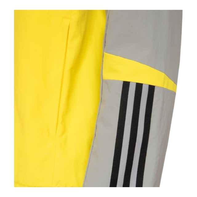 Jaqueta Corta-Vento Flamengo 24/25 - Masculina Adidas - Amarela e cinza com detalhes em preto