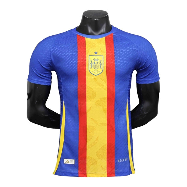 Camisa Seleção Espanha Pré-jogo 24/25 - Jogador Adidas Masculina - Azul