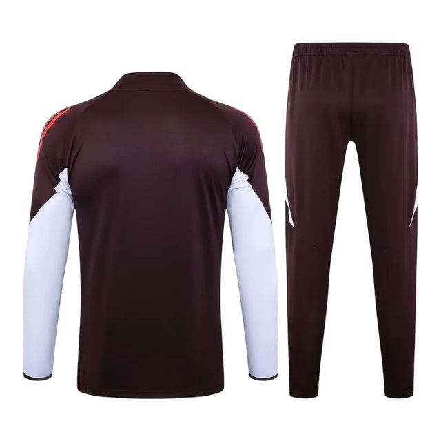 Conjunto Bayern de Munique 24/25 - Masculino Adidas - Vinho e branco