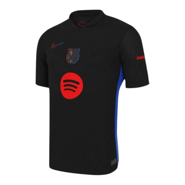 Camisa Barcelona II 24/25 -  Nike Feminina - Preta com detalhes em azul e vermelho