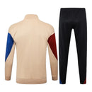 Conjunto Barcelona Treino 24/25 - Masculino Nike - Bege com detalhes em azul e vermelho