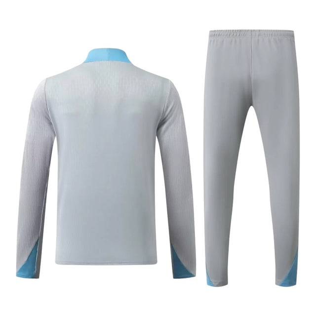 Conjunto Atlético de Madrid Treino 24/25 - Masculino Nike - Cinza com detalhes em azul