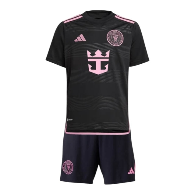 Kit Infantil Inter Miami I 24/25 - Adidas - Preto com detalhes em rosa