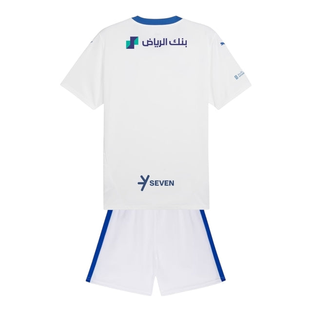Kit Infantil Al-Hilal II 24/25 - Puma - Branco com detalhes em azul