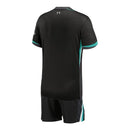 Kit Infantil Liverpool II 24/25 - Nike - Preto com detalhes em cinza e verde