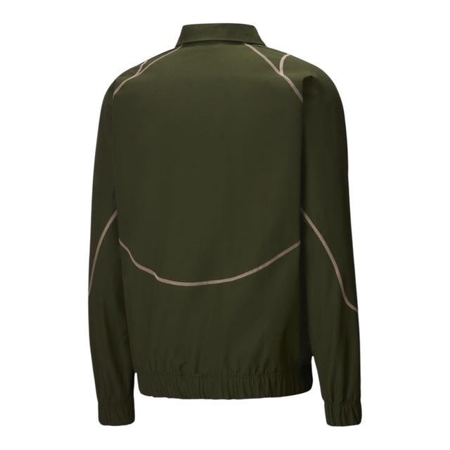 Jaqueta Corta-Vento Manchester City 24/25 - Masculina Puma - Verde com detalhes em rosa