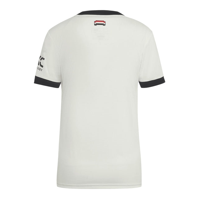 Camisa Manchester United III 24/25 -  Adidas Feminina - Branca com detalhes em preto
