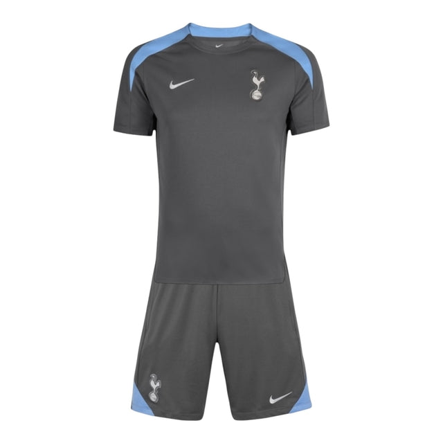 Kit Infantil Tottenham Treino 24/25 - Nike - Cinza com detalhes em azul