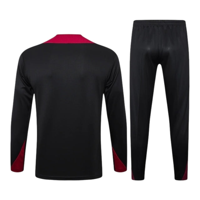 Conjunto Paris Saint German Treino 24/25 - Masculino Nike - Preto com detalhes em vermelho