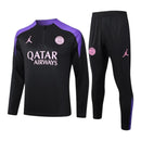 Conjunto Paris Saint-German Treino 24/25 - Masculino Jordan - Preto com detalhes em roxo