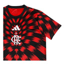 Camisa Flamengo Pré-jogo 25/26 -  Adidas Feminina - Vermelha e preta