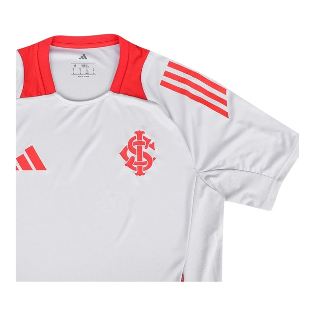 Camisa Internacional Treino 25/26 - Torcedor Adidas Masculina - Branca com detalhes em vermelho