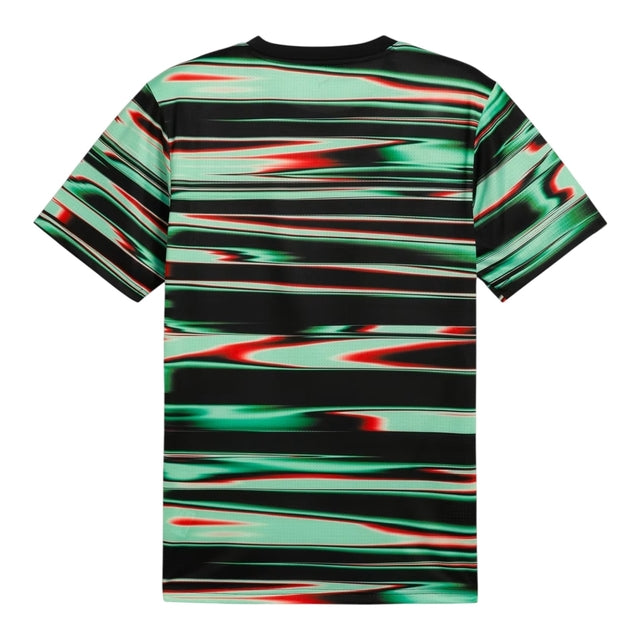 Camisa Seleção Portugal Pré-jogo 25/26 - Torcedor Puma Masculina - Preta com detalhes em verde e vermelho