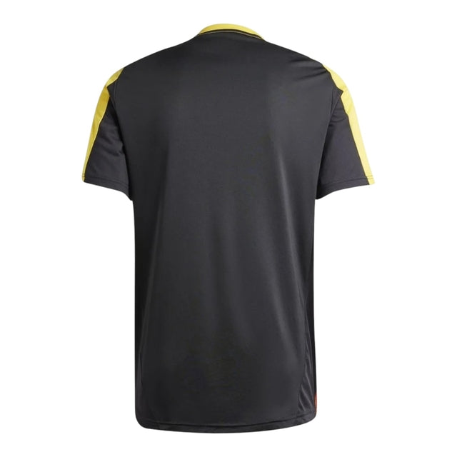Camisa Atlético Mineiro Treino 25/26 - Torcedor Adidas Masculina - Preta com detalhes em amarelo e laranja