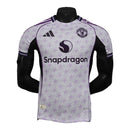 Camisa Manchester United II 25/26 - Jogador Adidas Masculina - Branca com detalhes em roxo