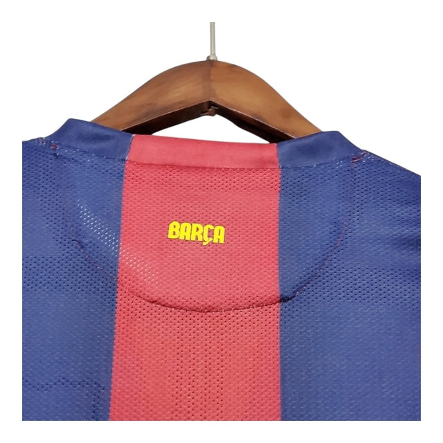 Camisa Retrô Barcelona I 2014/15 - Masculina Nike - Azul e vermelha com detalhes em amarelo