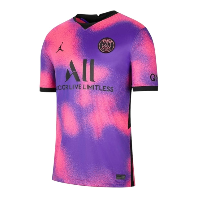 Camisa Retrô Paris Saint-Germain IV 20/21 - Masculina Jordan - Rosa e roxa