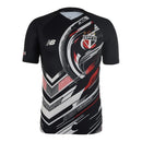 Camisa São Paulo Pré-jogo 25/26 - Torcedor New Balance Masculina - Preta com detalhes em branco e vermelho
