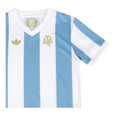 Camisa Seleção Argentina Edição Comemorativa 25/26 -  Adidas Feminina - Branca com listras em azul