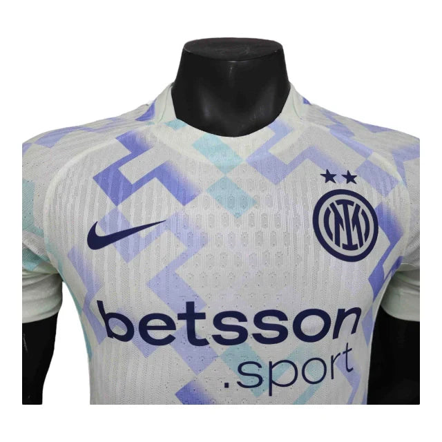 Camisa Inter de Milão II 25/26 - Jogador Nike Masculina - Branca com detalhes em azul e verde