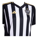 Camisa Atlético Mineiro I 25/26 -  Adidas Feminina - Preta com listras branca com detalhes em amarelo