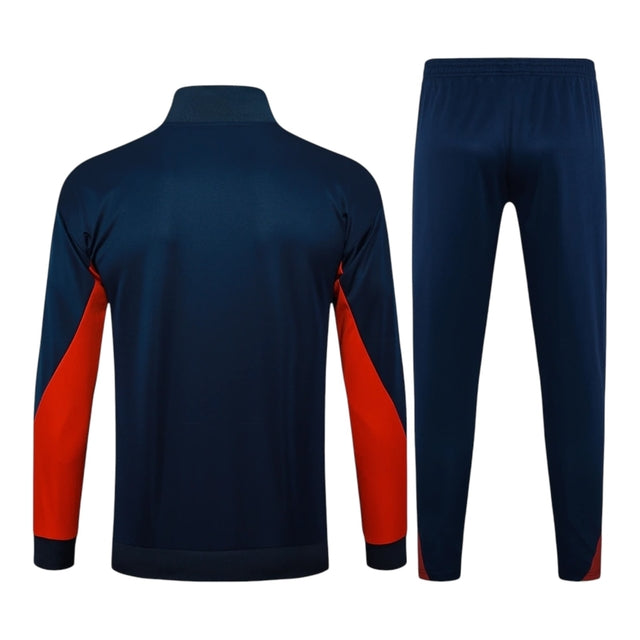 Conjunto Barcelona Treino 25/26 - Masculino Nike - Azul com detalhes em vermelho