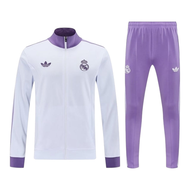 Conjunto Real Madrid 25/26 - Masculino Adidas - Roxo e branco