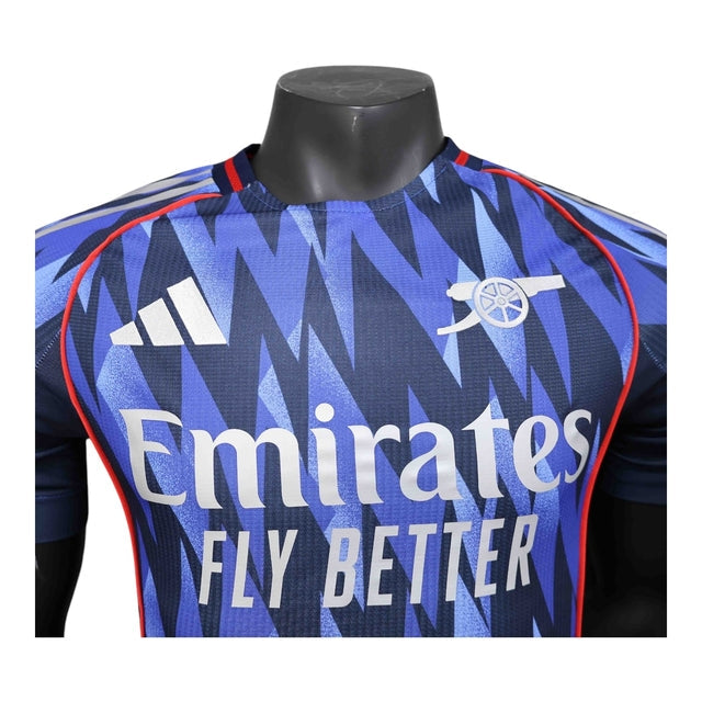Camisa Arsenal II 25/26 - Jogador Adidas Masculina - Azul com detalhes em vermelho