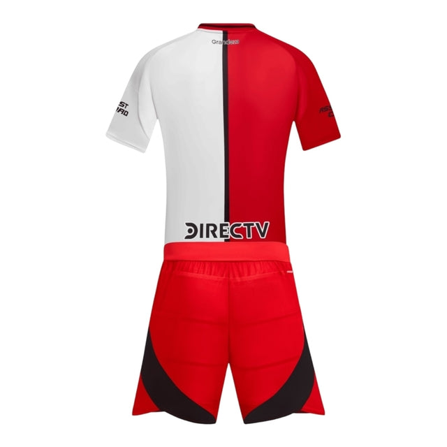 Kit Infantil River Plate III 25/26 - Adidas - Vermelho e branco