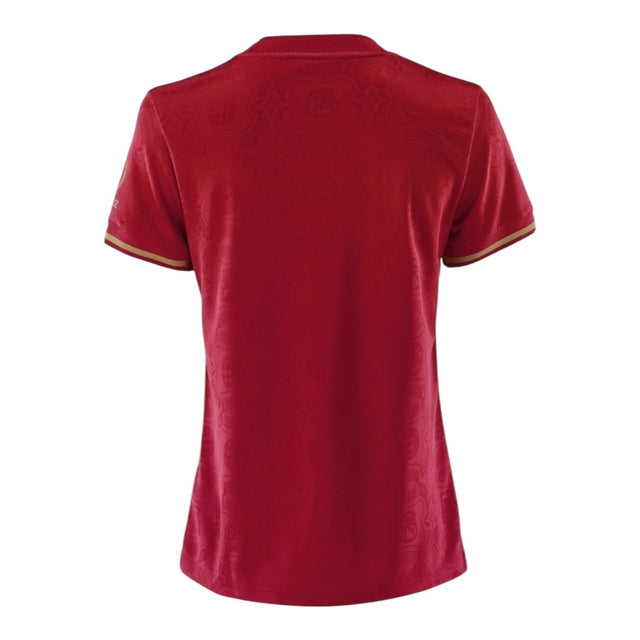Camisa Bayern de Munique Edição especial Aniversário 125 anos 25/26 -  Adidas Feminina - Vinho com detalhes em dourado