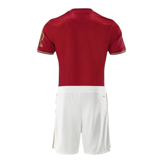 Kit Infantil Bayern de Munique Edição especial Aniversário 125 anos 25/26 - Adidas - Vinho com detalhes em dourado