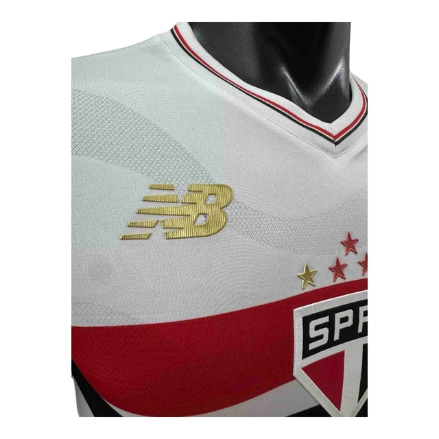 Camisa São Paulo I 25/26 - Jogador New Balance Masculina - Branca