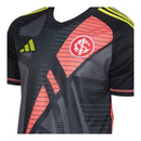 Camisa Internacional Goleiro I 25/26 - Torcedor Adidas Masculina - Preta com detalhes em laranja e amarelo