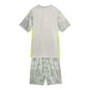 Kit Infantil Palmeiras Goleiro III 25/26 - Puma - Cinza com detalhes em verde neon