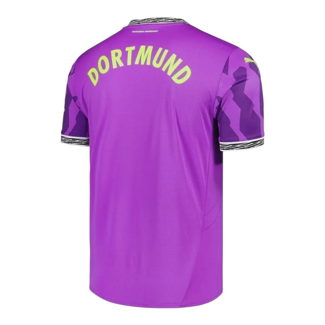 Camisa Borussia Dortmund Edição especial de Aniversário 25/26 - Torcedor Puma Masculina - Roxa com detalhes em preto