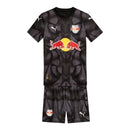 Kit Infantil Red Bull Bragantino Goleiro 25/26 - Puma - Preto com detalhes em cinza e branco
