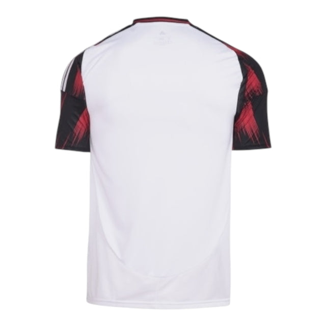 Camisa Flamengo II 25/26 -  Adidas Feminina - Branca com detalhes em vermelho e preto
