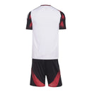 Kit Infantil Flamengo II 25/26 - Adidas - Branco e preto com detalhes em vermelho