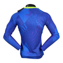 Camisa Seleção Brasileira II 25/26 manga longa - Jogador Nike Masculina - Azul com detalhes em verde