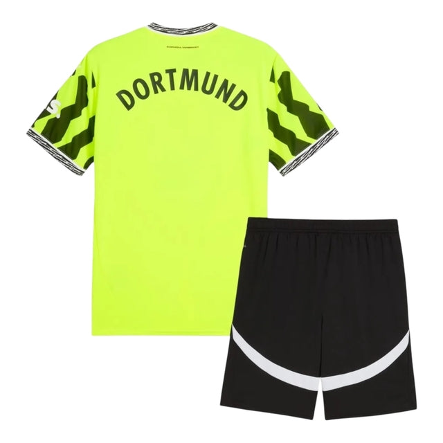 Kit Infantil Borussia Dortmund Edição especial de Aniversário 24/25 - Puma - Amarelo neon com detalhes em preto