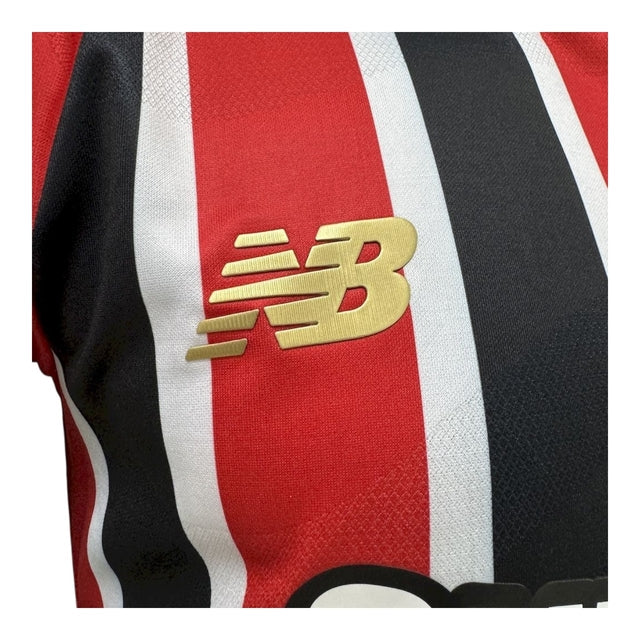 Camisa São Paulo II 25/26 - Jogador New Balance Masculina - Vermelha e preta