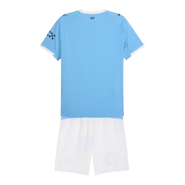 Kit Infantil Manchester City I 25/26 - Puma - Azul e branco